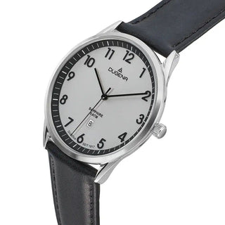 Armbanduhr Dugena Slim Line Lederband Stahl