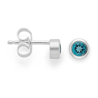 Bastian Inverun Ohrstecker Blue Shine Blautopas 0,28 ct – 925 Sterlingsilber