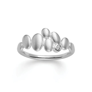 Ring 925/- matt Diamant 0,02ct Wsi W54