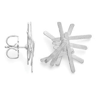 Bastian Inverun Ohrstecker Mikado Collection – 925 Silber mattiert