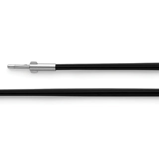 Halsreif Edelstahl schwarz 12-reihig 45 cm
