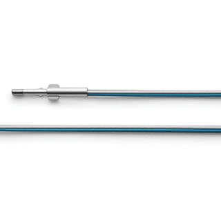 Halsreif Edelstahl versilbert blau 5-reihig 45 cm