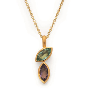 Bastian Inverun Anhänger 925/- vergoldet Amethyst