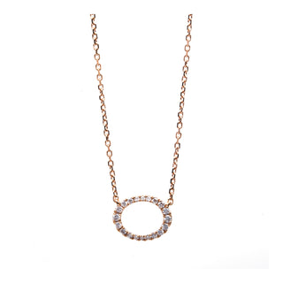 Collier 585/- Rotgold, 20 Brillanten 0,16TW/si