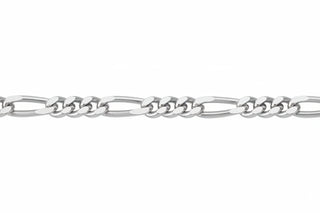 Collierkette aus 925er Sterlingsilber mit Figarokettengliedern, 50 cm lang, poliert – Art. 10012013