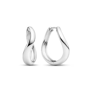 Sif Jakobs Creolen Infinito Piccolo – 925 Silber rhodiniert, Durchmesser 20 mm, Art. 10015538
