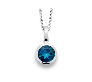 Bastian Inverun Anhänger London Blue Topas 925/- Silber