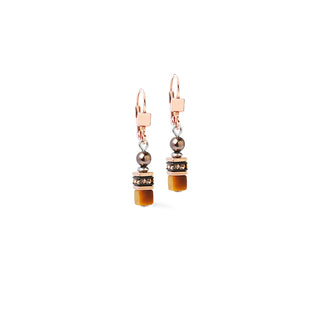 Ohrhänger 925/- rosé Braun,Tigerauge