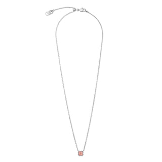 Coeur de Lion Birthstone Halskette Juli Rodochrosit Silber