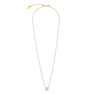 Coeur de Lion Birthstone Halskette April weißer Quarz Gold