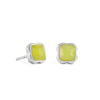 Ohrstecker Edelstahl grüne Jade August