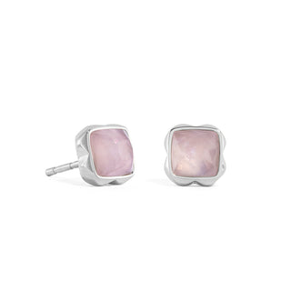Ohrstecker Edelstah Rosenquarz Oktober