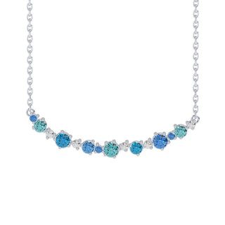 Collier 925/- Zirkonia,  45 cm