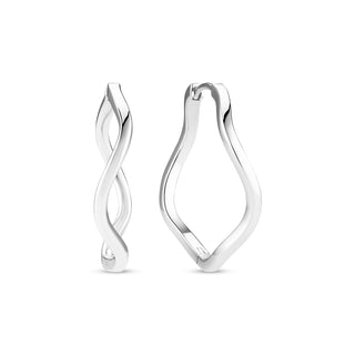 Creolen Ellera Waves 925/- rhodiniert