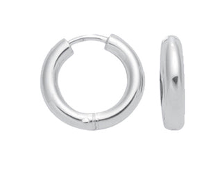 Creolen poliert 925/- Sterlingsilber rh