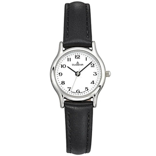 Damenuhr Dugena Vintage Lederband schwarz