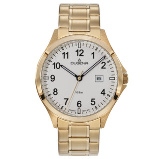Herrenuhr Dugena Boston Metallband Gold