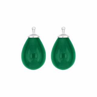 Einhänger Quarz-Glas Grün 925/- rh
