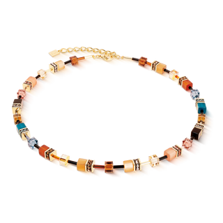 Coeur de Lion GeoCUBE® Iconic Halskette Earth Mirage gold