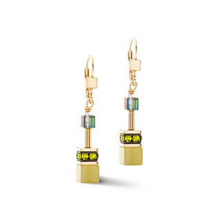 GeoCUBE® Iconic Mono Gold Ohrringe oliv