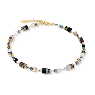 Coeur de Lion GeoCUBE® Precious Motion Halskette Stone Whisper gold