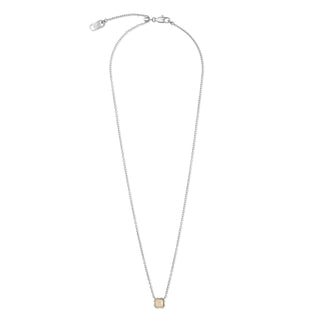 Coeur de Lion Birthstone Halskette Juni Jade cremé Silber
