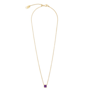 Coeur de Lion Birthstone Halskette Februar Sugilith Gold