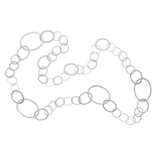 Halskette 925/- Silber mattiert lang