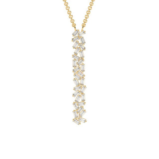 Sif Jakobs Halskette 925/- Silber vergoldet Zirkonia Baguette