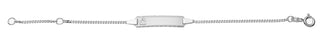 Armband 925/- Silber Amor Gravurplatte