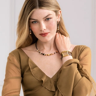 Collier Coeur de Lion Stahl Tigerauge