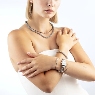 Coeur de Lion Armband Edge & Grace anthrazit-silber