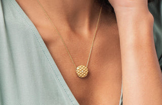 Bastian Inverun Halskette Nature Love 925/- Silber vergoldet & Topas