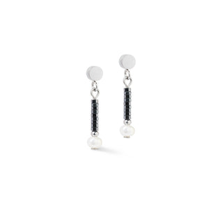 Ohrstecker Hämatit Stahl Zuchtperle