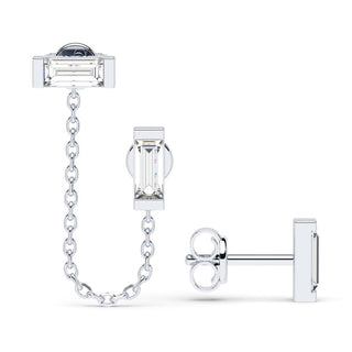 Ohrstecker Silber 925 Zirkonia Baguette