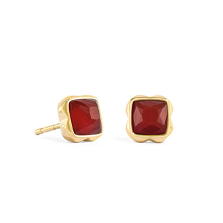 Ohrstecker Stahl vg roter Achat Januar