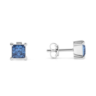 Ohrstecker 925/- Silber mit blauen Zirkonia