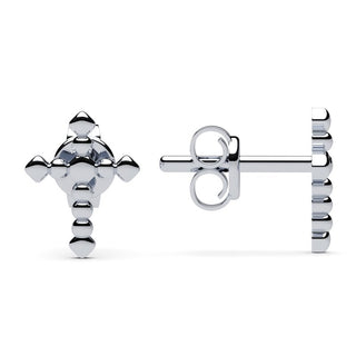 Ohrstecker Kreuz Silber 925 Kugeldesign