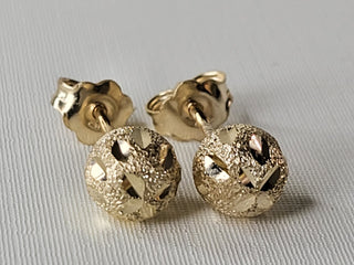 Kugelohrstecker 585/- diamantiert  6mm