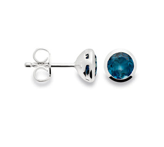 Ohrstecker 925/- Topas London Blue 1,24 ct