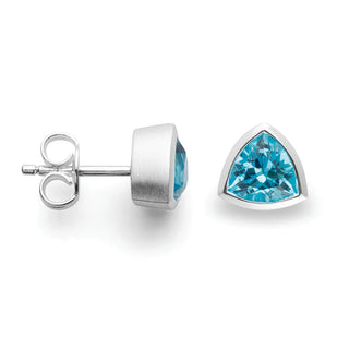 Ohrstecker 925/- Blautopas Triangel