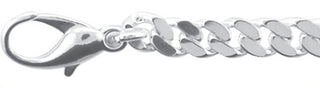 Flachpanzerarmband 925/- rhodiniert 21 cm