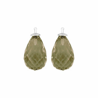 Einhänger Quarz-Glas Olive 925/- rh