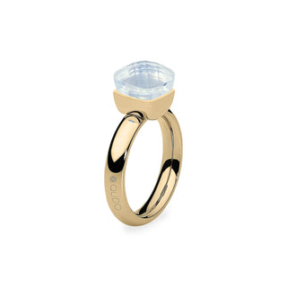 Qudo Ring Edelstahl Gold White Delite W58