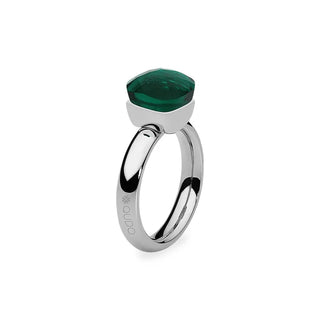 Qudo Ring Edelstahl Emerald W58