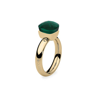 Qudo Ring Edelstahl vg Emerald W54
