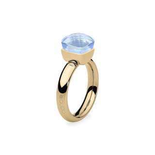 Ring Edelstahl Gold Hellblau Weite 60