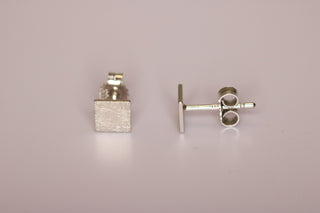 Ohrstecker 333/- WG kratzmatt Quadrat