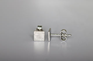 Ohrstecker 333/- WG kratzmatt Quadrat