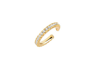 EAR CUFF 925/- ELLERA PICCOLO - 18K VERGOLDET MIT WEISSEN ZIRKONIA